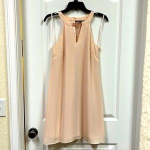 Rose gold, lined Halter-like dress